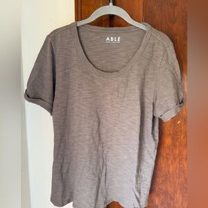 Able Women's Taupe Short Sleeve Tee